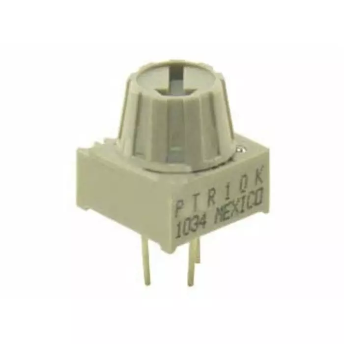 TT Electronics 10 kΩ Through Hole Tri mmer Potentiometer 0.5W Top Adjust TT ElectronicsBI 72, 72PTR10KLF (Pack of 100)