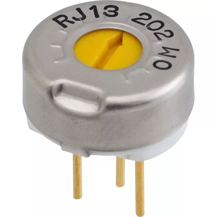 Nidek Trimmer Potentiometer up to 1000 mΩ (DC 500 V) Insulation Resistance, RJ-13P 2KΩ(202)