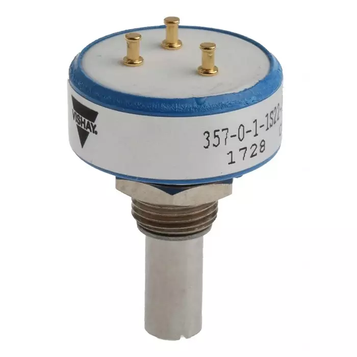 Vishay Panel Mount Rotary Potentiometer 1 W Power 5 kΩ Resistance Turret Terminal, 357B0502MAB251S22