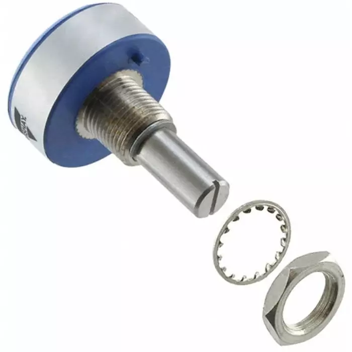 Vishay Panel Mount Rotary Potentiometer 1 W Power 5 kΩ Resistance Turret Terminal, 357B0502MAB251S22