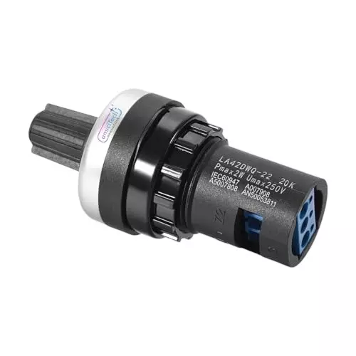 amiciTech Rotary Potentiometer Switch 20 K Ohm 22 mm Panel Mount 250 V 2 W ±5% Resistance for Motors, Inverters and DIY Projects