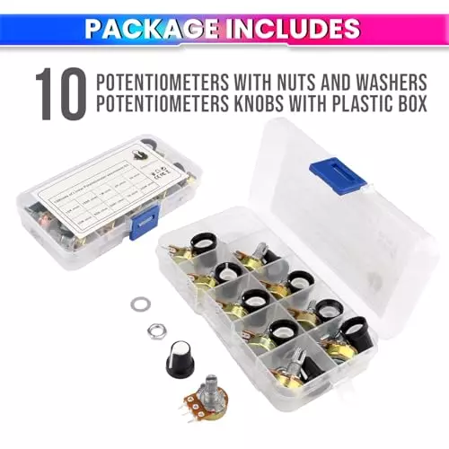 amicitech-potentiometer-kit-10-pcs-1k-1m-ohm-variable-resistors-with-switch-knobs-nuts-washers-for-diy-electronics-pack