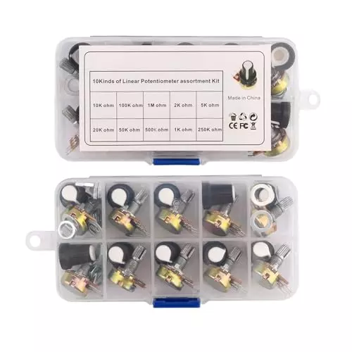 amicitech-potentiometer-kit-10-pcs-1k-1m-ohm-variable-resistors-with-switch-knobs-nuts-washers-for-diy-electronics-pack