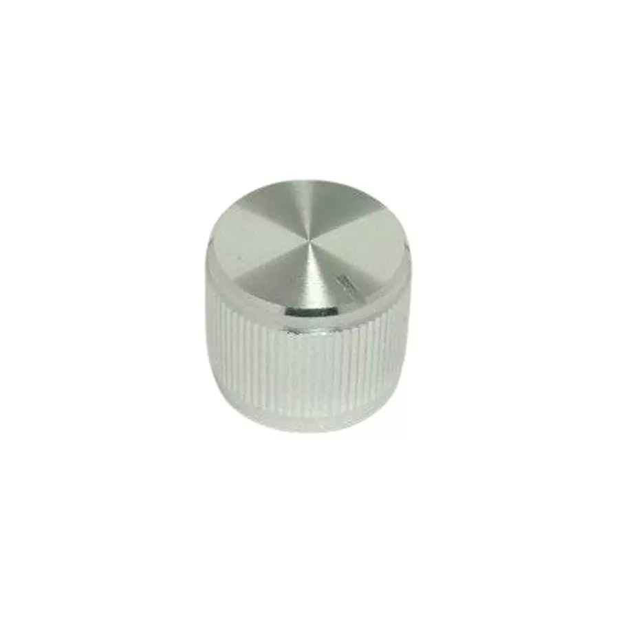 RS PRO Potentiometer Knob Aluminium 19 mm Knob Dia Silver 16 mm 6.4 mm, 107859