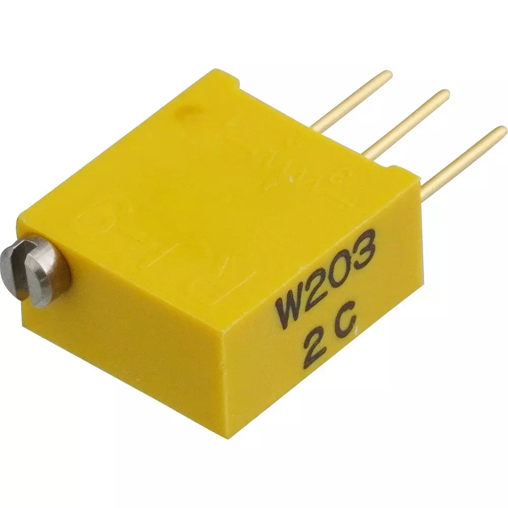 Nidek Trimmer Potentiometer up to 1000 mΩ (DC 500 V) Insulation Resistance, RJ-9W 20KΩ(203)