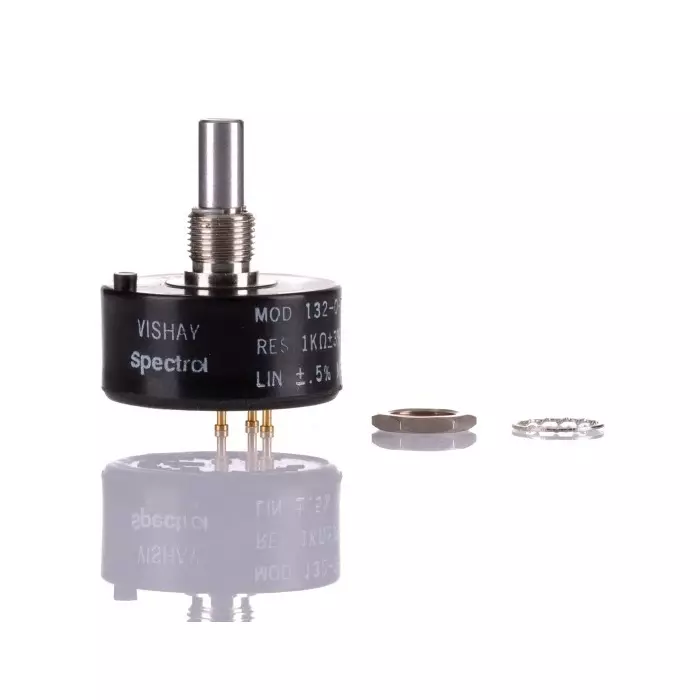 Vishay Bushing Mount Rotary Potentiometer 2.75 W Power 1 kΩ Resistance Solder Lug Terminal, 132-0-0-102