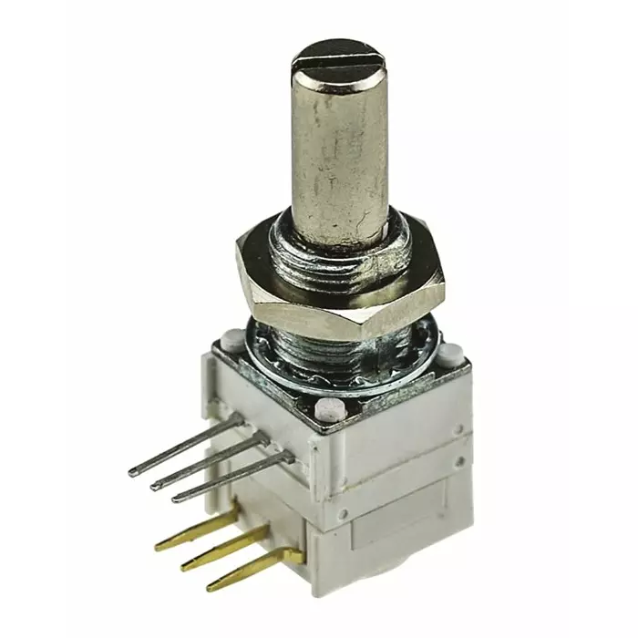 Vishay Panel Mount, Through Hole Rotary Potentiometer 1 W Power 1 kΩ Pin Terminal, 14921F0GJSX13102KA (Pack of 60 Pcs)