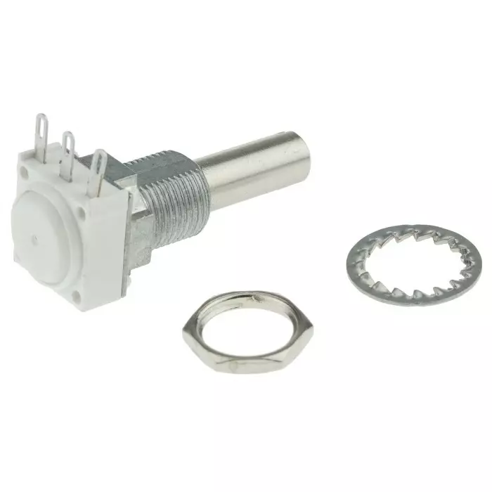Vishay Panel Mount Rotary Potentiometer 1 W Power 10 kΩ Resistance Solder Lug Terminal, P11S1V0FLSY00103KL