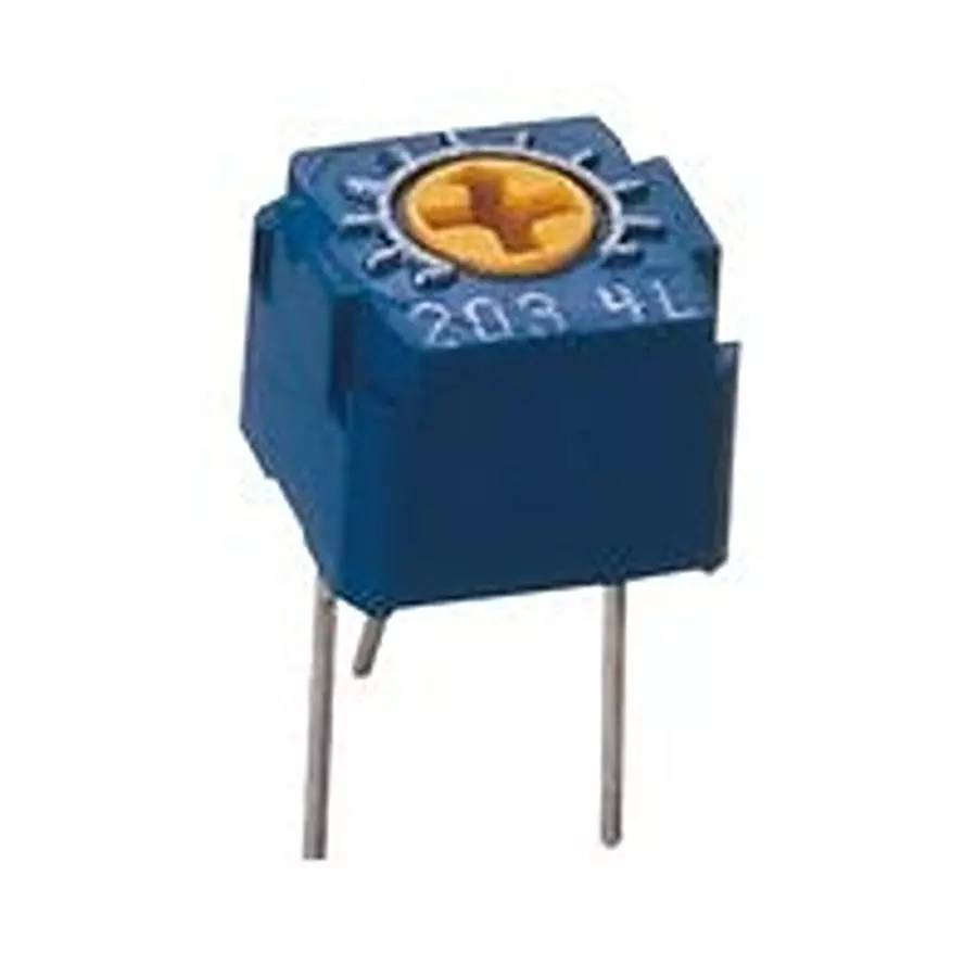 NIDEC COMPONENTS TRIMMER POTENTIOMETER, CERMET, 100K, 1TURN, TH, CT-6EP104