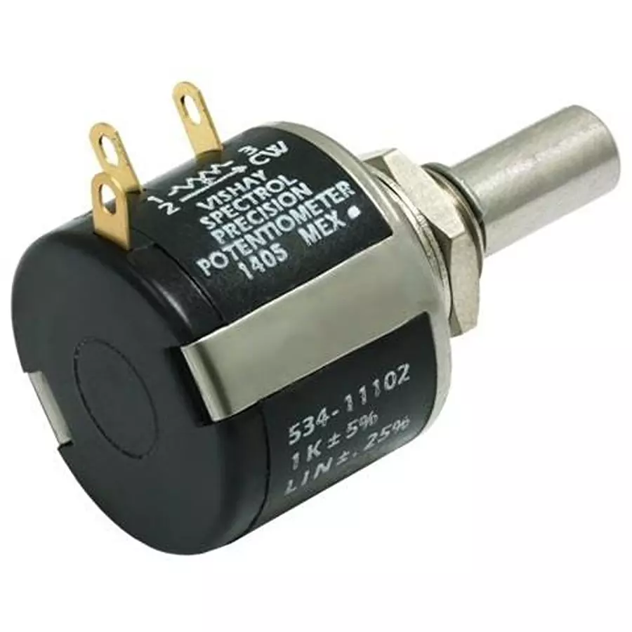 Vishay Potentiometer Panel Mount Solder Lug Termination 2 kOhms Resistance, 534-4-1-202