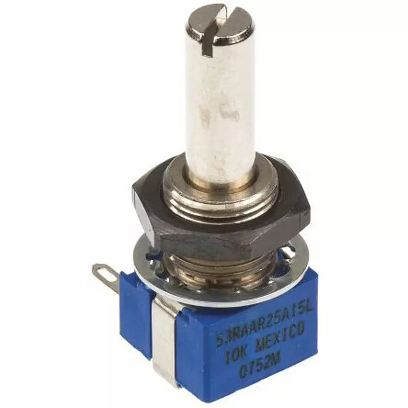 Bourns Potentiometer 10.0 kohm Resistance , 53RAA-R25-A15L