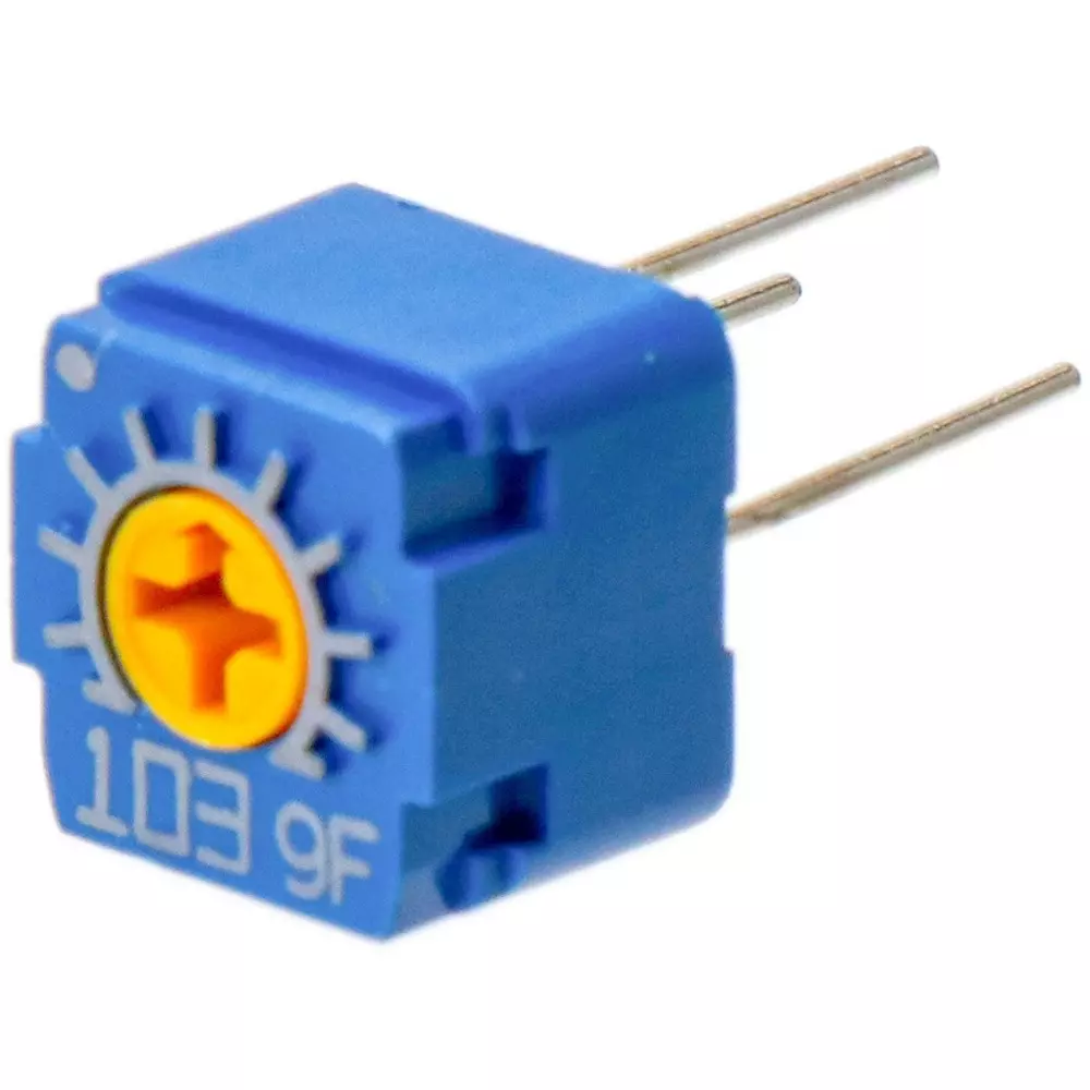 Nidek Trimmer Potentiometer up to 1000 mΩ (DC 500 V) Insulation Resistance, CT-6EP 10KΩ(103)