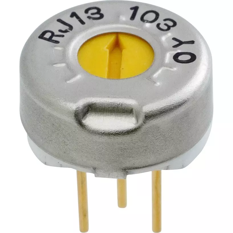 Nidek Trimmer Potentiometer up to 1000 mΩ (DC 500 V) Insulation Resistance, RJ-13P 10KΩ(103)