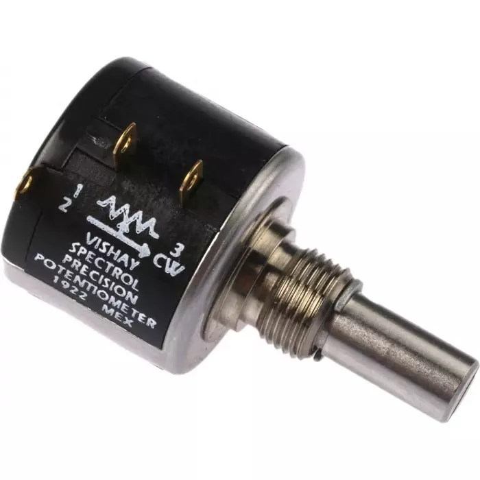 Vishay Panel Mount Rotary Potentiometer 2 W Power 10 kΩ Resistance Solder Lug Terminal, 534B1103JL (Pack of 10 Pcs)