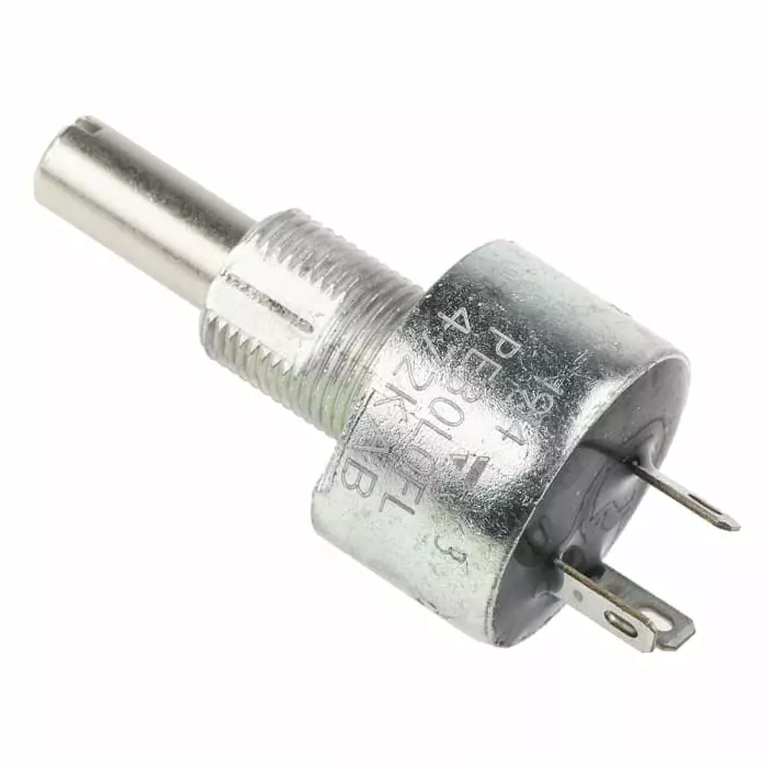 Vishay Panel Mount Rotary Potentiometer 3 W Power 4.7 kΩ Solder Lug Terminal, PE30L0FL472KAB (Pack of 10 Pcs)