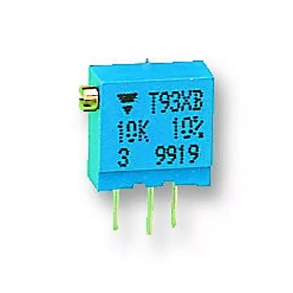 Vishay TRIMMER, POT, 500K, 23TURN, THD, T93XB504KT20
