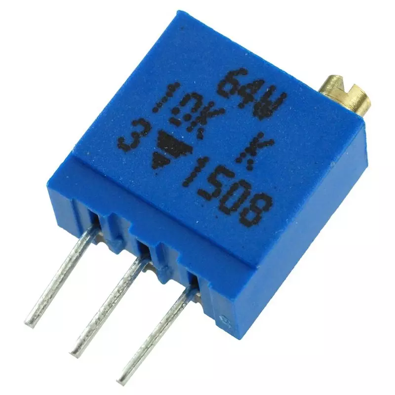 Vishay TRIMMER POTENTIOMETER, 10KOHM 25TURN THROUGH HOLE, 064W103