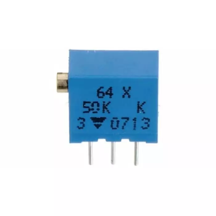 TT Electronics 50 kΩ Through Hole Tri mmer Potentiometer 0.25 W @ 85 °C Top Adjust TT ElectronicsBI 64, 64YR50KLF (Pack of 5)