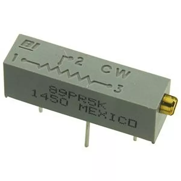 TT ELECTRONICS / BI TECHNOLOGIES TRIMMER POTENTIOMETER, 5KOHM 20TURN THROUGH HOLE, 89PR5KLF.
