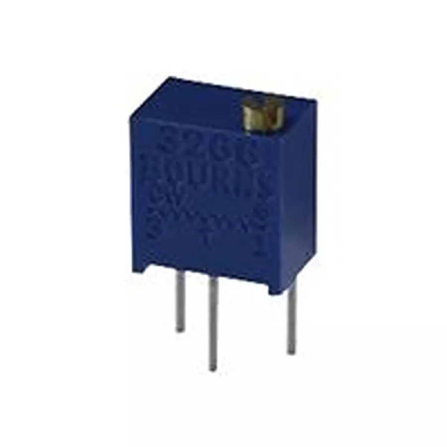 BOURNS TRIMMER POTENTIOMETER, 2K, 0.25W, MULTI TURN, TH, 3266Y-1-202LF