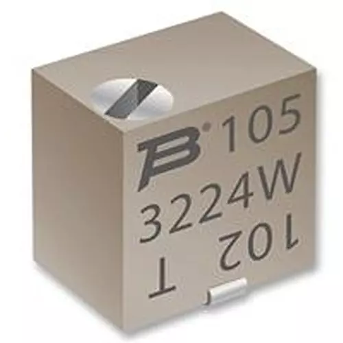 BOURNS TRIMMER POTENTIOMETER, 2KOHM, 10%, 12TURN, SMD, 3224X-1-202E