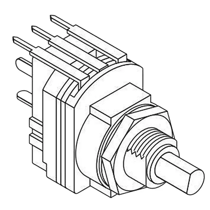 ALPHA Potentiometer PCB Mount Through Hole Termination 10 kOhms Resistance, RV16CF-40-16F1-B10K-0013