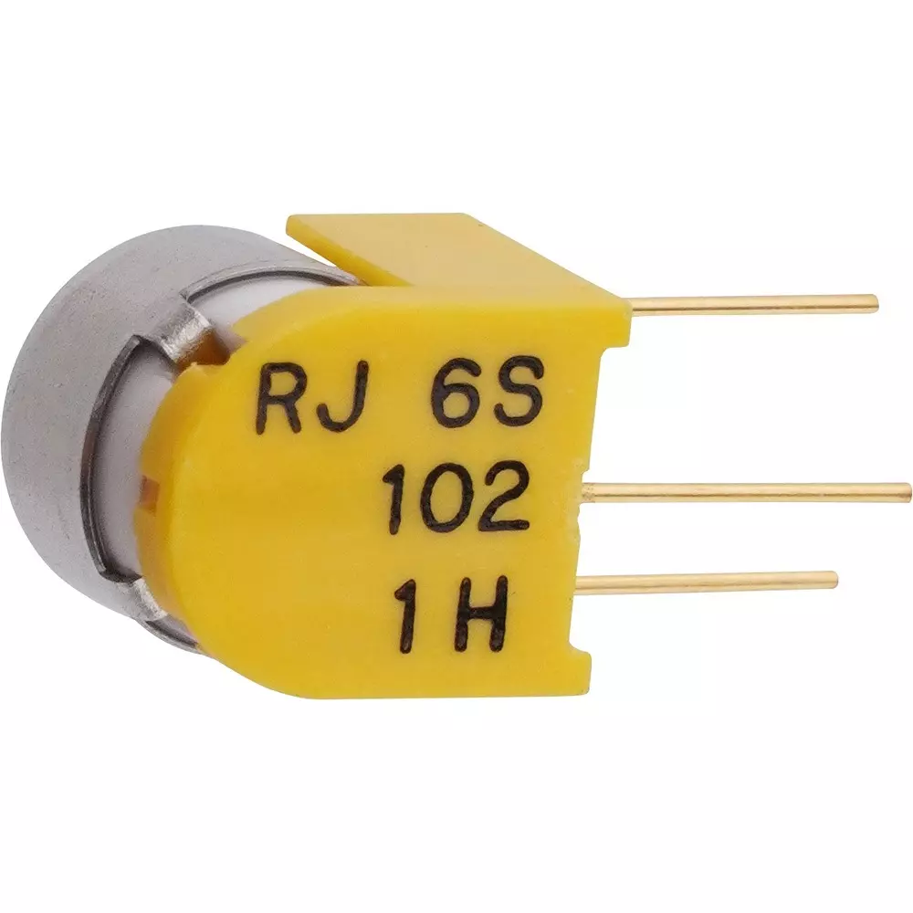 Nidek Trimmer Potentiometer up to 1000 mΩ (DC 500 V) Insulation Resistance, RJ-6S 1KΩ(102)