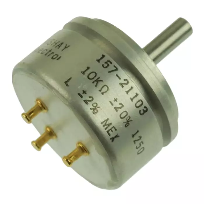 Vishay Servo Mount Rotary Potentiometer 1 W Power 10 kΩ Resistance Solder Lug Terminal, 157-21103