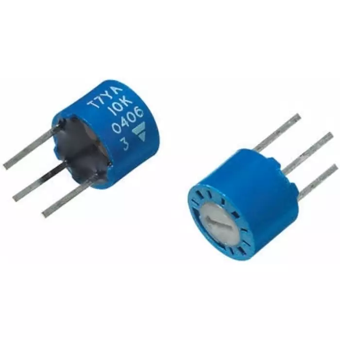 Vishay Through Hole Trimmer Potentiometer 500 mW Power 1 kΩ Resistance Pin Terminal, T7YA102MT20 (Pack of 5 Pcs)