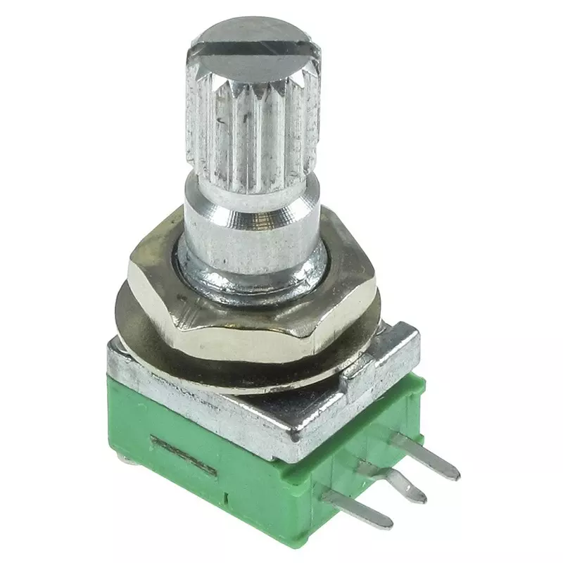 TT Electronics Potentiometer Panel Mount PC Pin Termination 500 kOhms Resistance, P091N-FC25AR500K