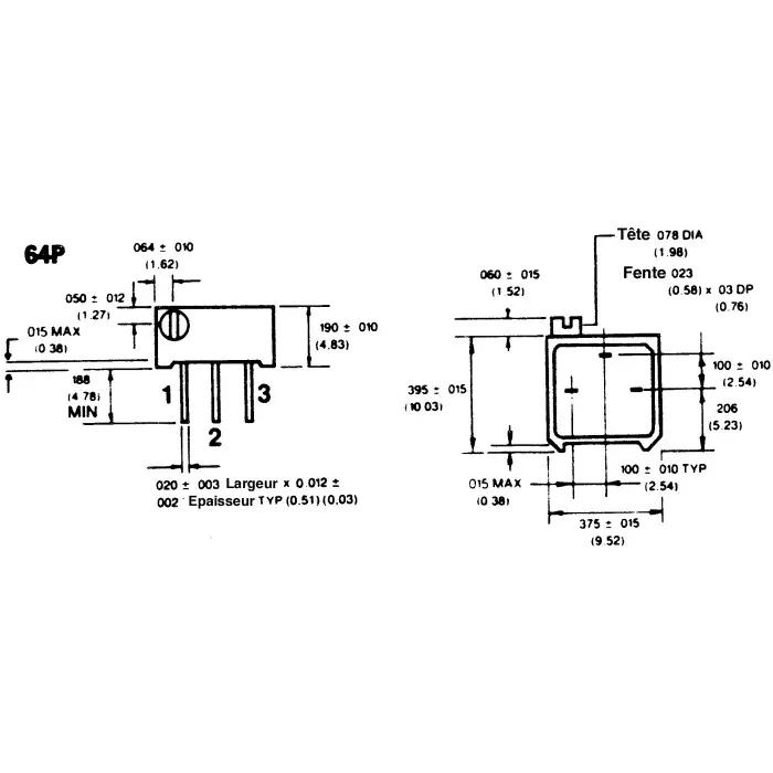 Vishay Through Hole Trimmer Resistor 1/2 W Power 50 kΩ Resistance Pin Terminal, 14910F0GJSX10102KA