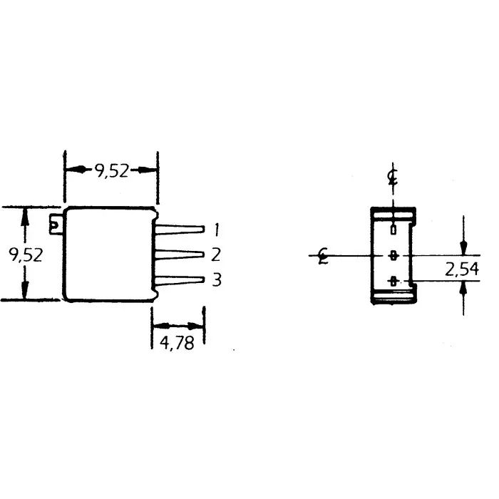 Vishay Through Hole Trimmer Resistor 1/2 W Power 50 kΩ Resistance Pin Terminal, 14910F0GJSX10102KA
