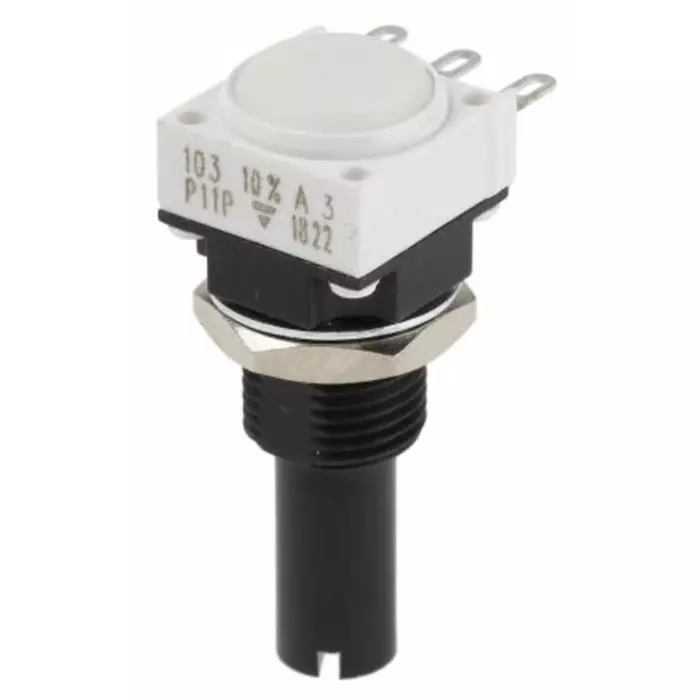 Vishay Panel Mount Rotary Potentiometer 1 W Power 1 kΩ Solder Lug Terminal, P11P1F0GGSY00102KA (Pack of 30 Pcs)