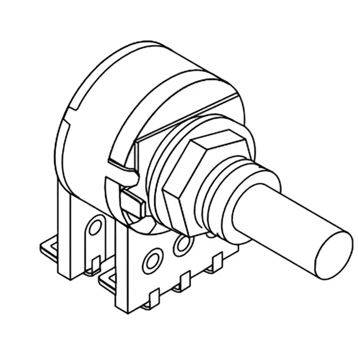ALPHA Potentiometer Panel Mount Solder Lug Termination 50 kOhms Resistance, RV16A03F-10-15R1-B50K-0030
