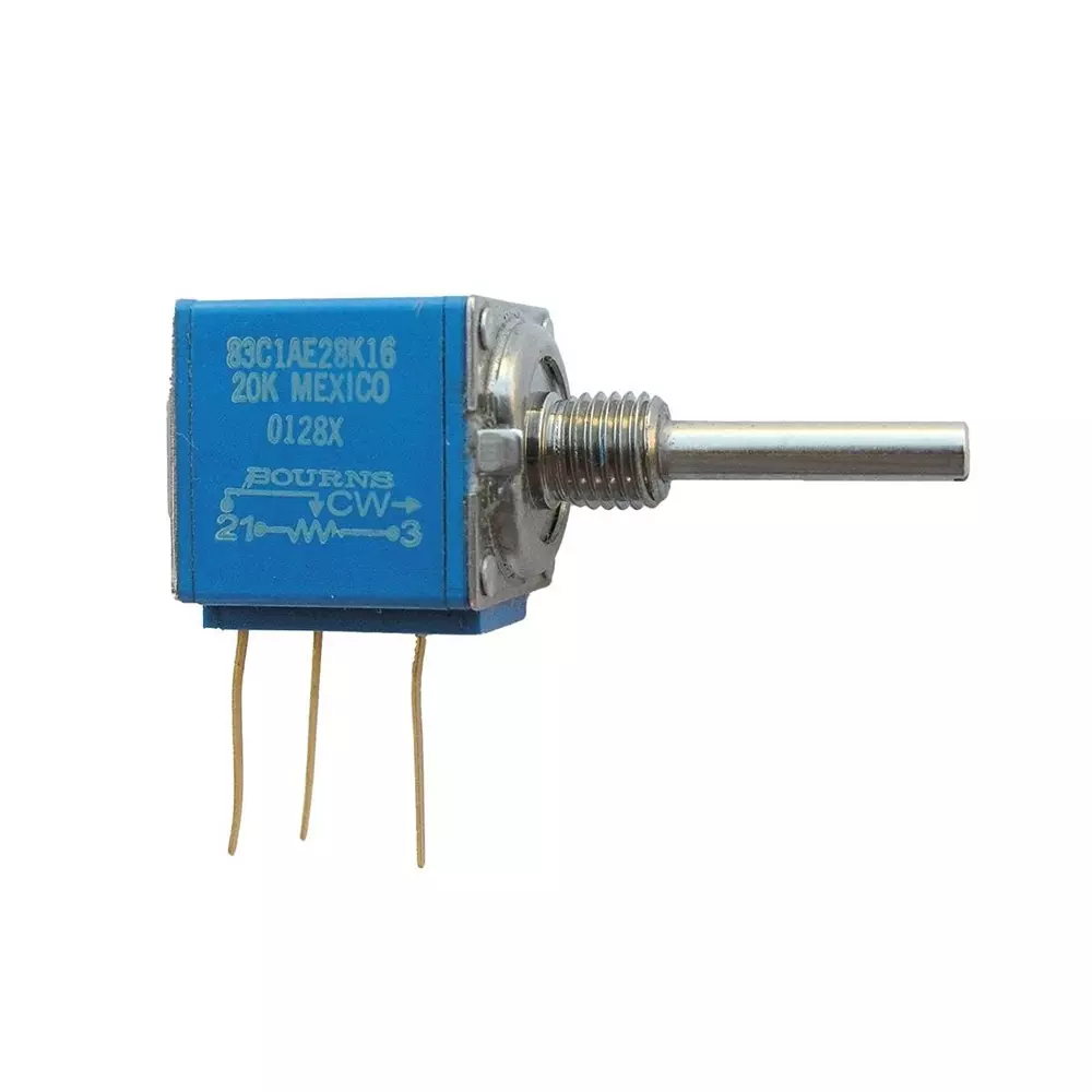 Bourns Modular Precision Potentiometer Solder Lug Termination 1 kOhms Resistance, 84A1A-B28-J10L