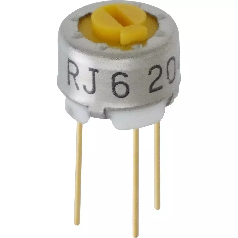 Nidek Trimmer Potentiometer up to 1000 mΩ (DC 500 V) Insulation Resistance, RJ-6P 200KΩ(204)