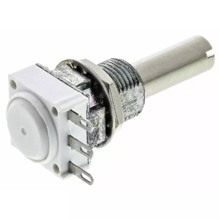 Vishay Panel Mount Rotary Potentiometer 1 W Power 500 Ω Resistance Solder Lug Terminal, P11S1V0FLSY00501KA