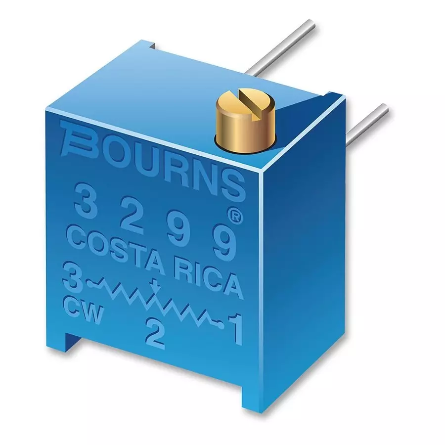 Bourns TRIMMER, POT, 10 OHM, 10%, 25TURN, TH Model No - 3299P-1-100LF
