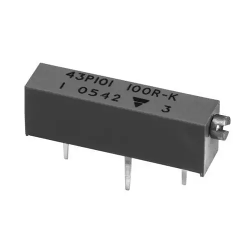 Vishay TRIMMER POTENTIOMETER, 1KOHM 20TURN THROUGH HOLE, 043P102