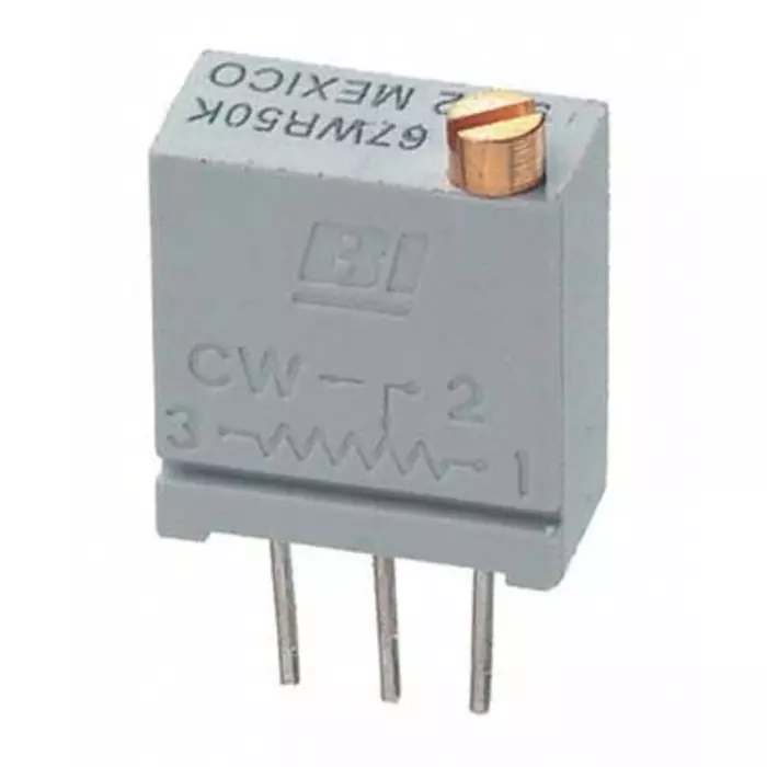 TT Electronics 5 kΩ Through Hole Tri mmer Potentiometer 0.5W Top Adjust TT ElectronicsBI 67, 67WR5KLF (Pack of 5)