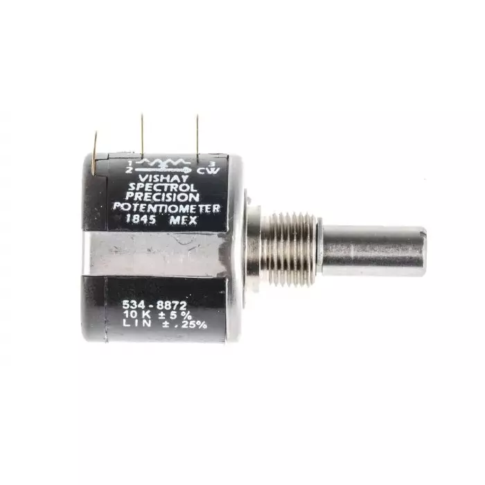 Vishay Panel Mount Rotary Potentiometer 2 W Power 10 kΩ Resistance Solder Lug Terminal, 534B1103JC8872
