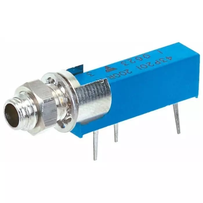 Vishay Panel Mount, Through Hole Trimmer Potentiometer 500 mW Power 1 kΩ Resistance Pin Terminal, M43P102KB30T601