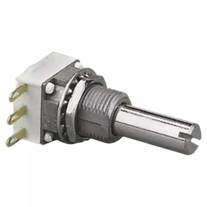Vishay Panel Mount Rotary Potentiometer 1 W Power 50 kΩ Resistance Solder Lug Terminal, P11P1F0GJSY00503KA