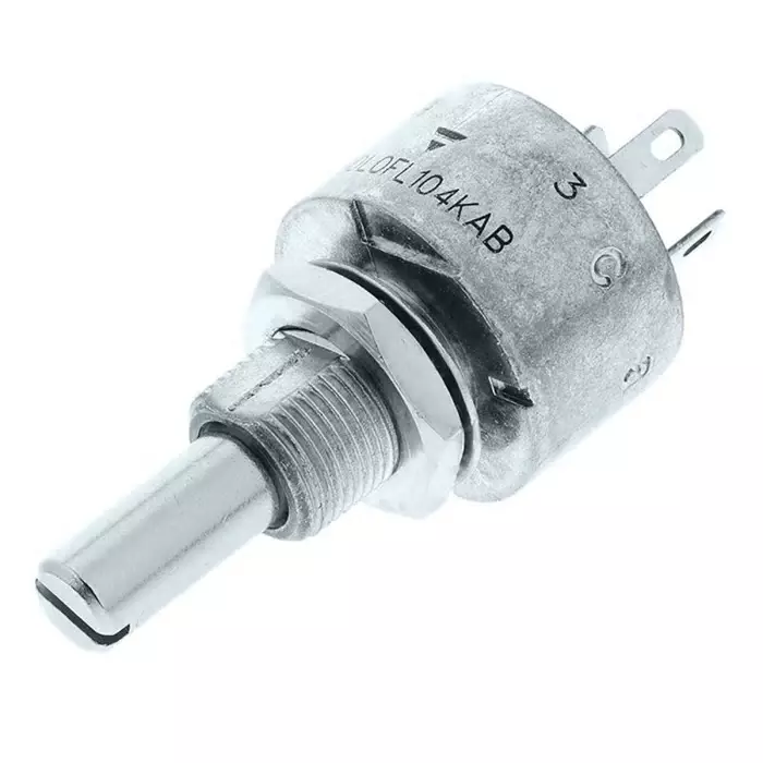 Vishay Panel Mount Rotary Potentiometer 900 mW Power 100 kΩ Resistance Solder Lug Terminal, PE30L0FL104KAB