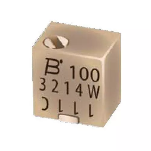 Bourns Multiturn Trimmer Resistor SMD/SMT Termination 1 MOhms Resistance, 3214X-1-105E