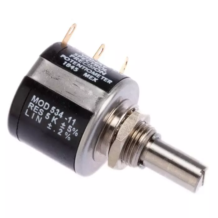 Vishay Panel Mount Rotary Potentiometer 2 W Power 5 kΩ Resistance Solder Lug Terminal, 534B1502JLB
