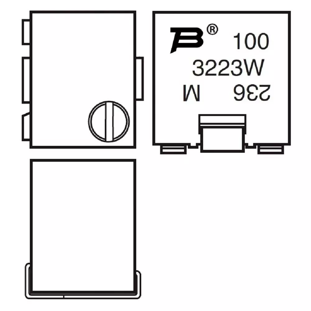 Bourns Multiturn Trimmer Resistor SMD/SMT Termination 2 kOhms Resistance, 3223W-1-202