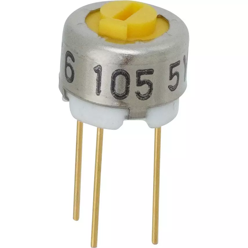 Nidek Trimmer Potentiometer up to 1000 mΩ (DC 500 V) Insulation Resistance, RJ-6P 1MΩ(105)