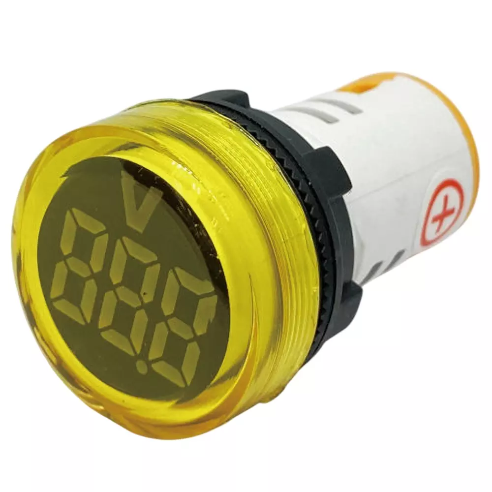 Kyoritsu Electronics LED Digital Voltmeter Round type, FXB16-22DSV-Y
