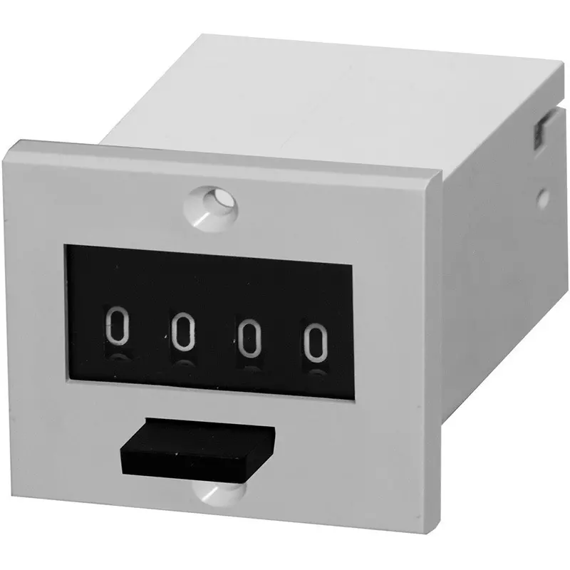 LINE SEIKI Electromagnetic Total Counter 4 Number of digit DC 24 V Power supply voltage Panel mounting screws Terminal fitting thickness, MCF-4PUL DC24V